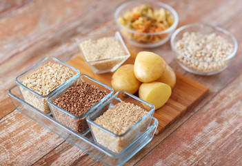 close up of carbohydrate food