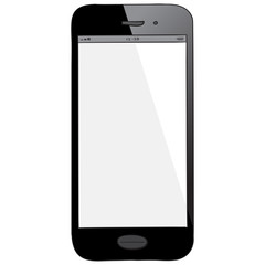 Mobile Phone Hand Drawn Vector Illustration isolated on white background.