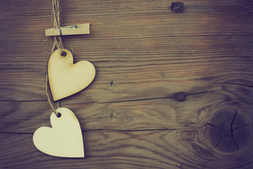 Two valentine hearts