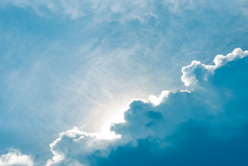 Day clouds and light sky background