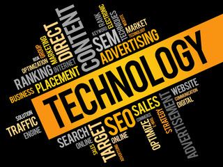 TECHNOLOGY word cloud, business concept