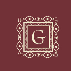 English Alphabet G for premium monogram.