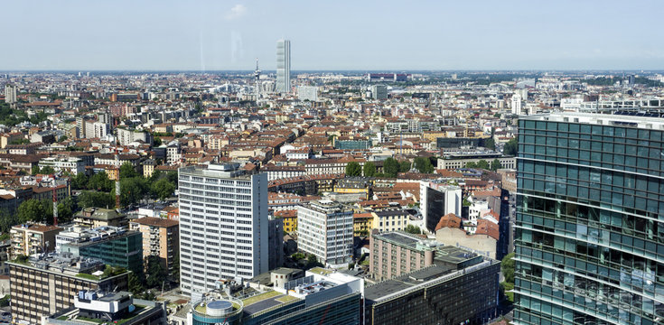 Milan, Italy; aerial view