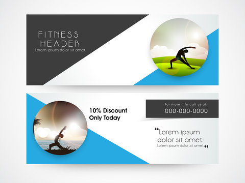 Web Fitness Header Design.