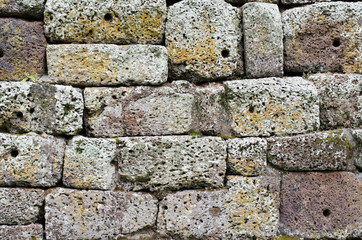 A texture and backgrounds of the old stone wall at the castle