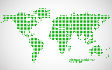 Abstract world map. Colorful pixel background. Vector. Eps 10