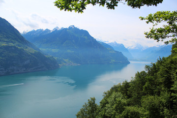 Fototapeta na wymiar Mountain lake Switzerland