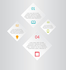 Infographics template for business, education, web design, banners, brochures, flyers. Vector illustration.