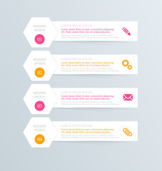 Infographics template for business, education, web design, banners, brochures, flyers. Vector illustration.