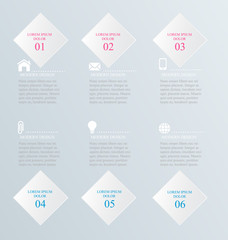 Infographics template for business, education, web design, banners, brochures, flyers. Vector illustration.