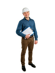 civil engineer holding a folder