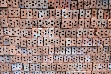 Naklejka premium Abstract background of stacked bricks