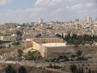 Fototapeta na wymiar JERUSALEM, ISRAEL. View of the Temple mountain