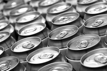 Fotobehang Aluminum beer cans © Roman Sigaev
