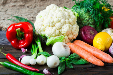 Fresh organic vegetables