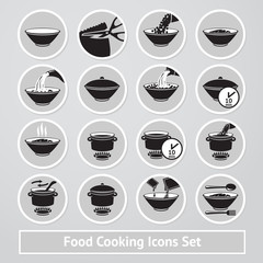 Vector set of cooking icons, for instructions, receipts