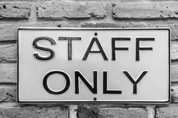 staff only on license plate