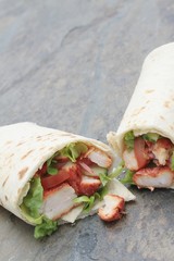 Indian chicken tikka wrap