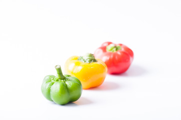 カラフルなピーマン,白バック
