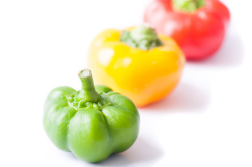 カラフルなピーマン,白バック