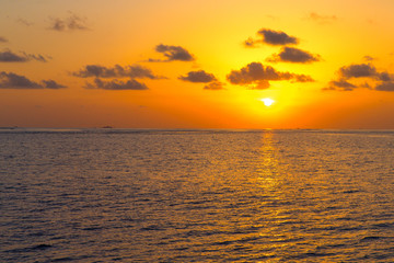 sunset above the sea