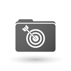Isolated folder icon with a dart board