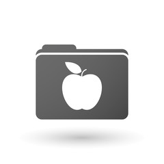 Isolated folder icon with an apple