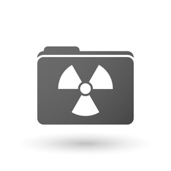 Isolated folder icon with a radio activity sign