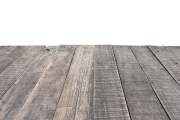 Wooden floor isolated on white background