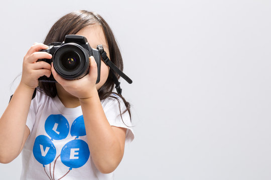 Child Holding Camera / Child Holding Camera Background