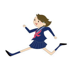 走る女子生徒