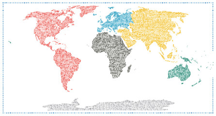 Fototapeta na wymiar Words map