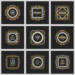 Monogram  luxury logo  template