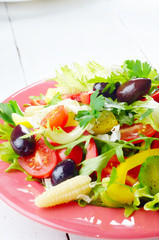 Healthy vegetable fresh organic salad