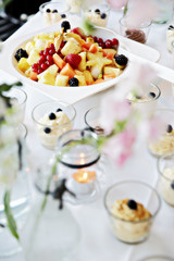 Dessertbüffet, Dessert, dessertbuffet, Nachtisch bei einer Hochzeit