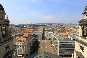 Fototapeta na wymiar View from the St. Stephen's Basilica, Budapest, Hungary