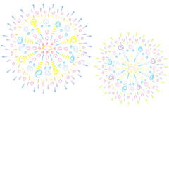 花火　手描き