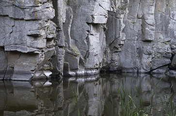 Rocks Reflection in the River 