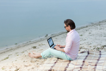 Writer with laptop