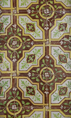Detail of some typical portuguese tiles
