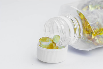 Cod Liver oil On a white background