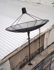 Satellite dish on the roof
