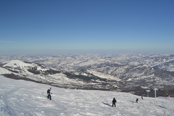 Fototapeta na wymiar winter and ski