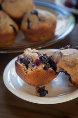 Fresh Whole Grain Blueberry Muffin