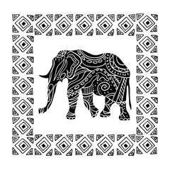 Vector illustration of a tribal totem animal
