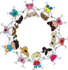 Fototapeta premium mixed ethnic children
