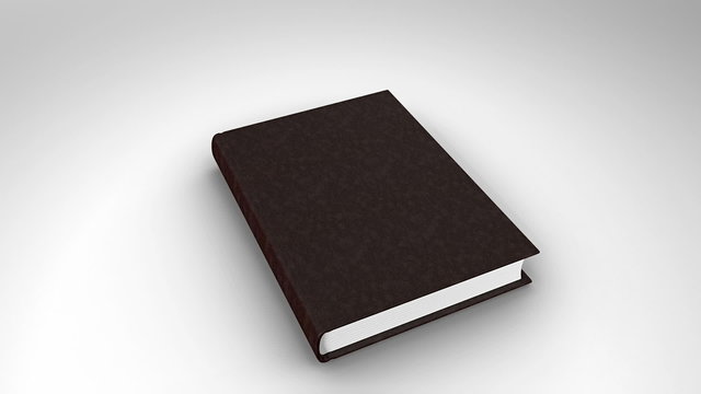 Book opening on white background