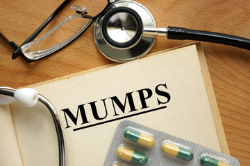 Word  Mumps. Medical concept.
