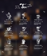Tea menu