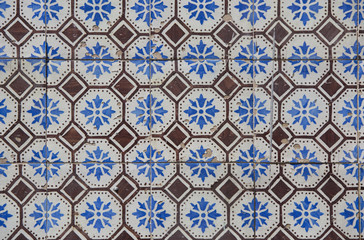 Detail of some typical portuguese tiles